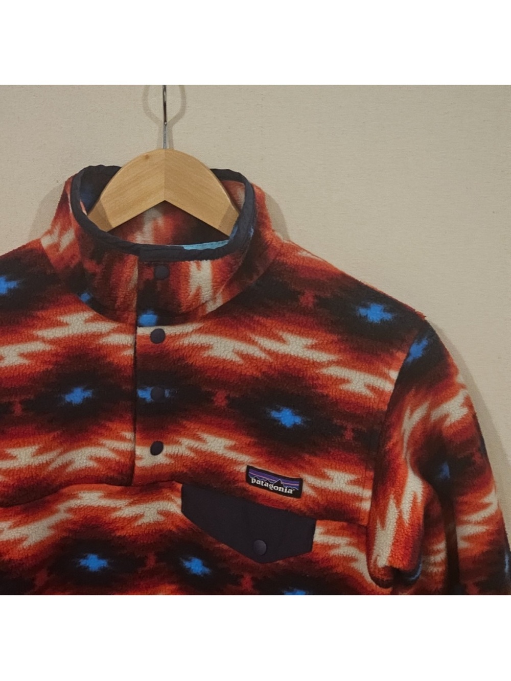 Patagonia Synchilla T-snap Red Wild Desert Aztec XS